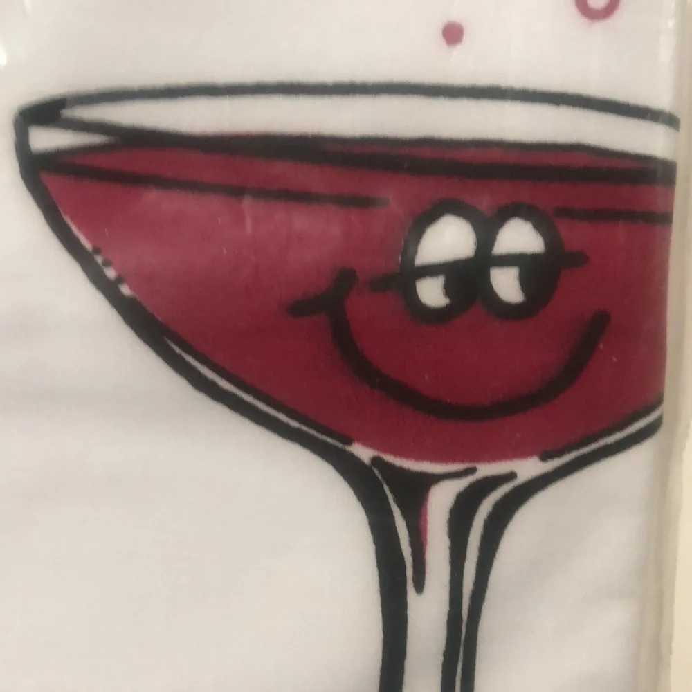 Set of Retro Pillowcases 1986 Wine Glass Coffee Cup Romantic Funny Sayings NWT‎